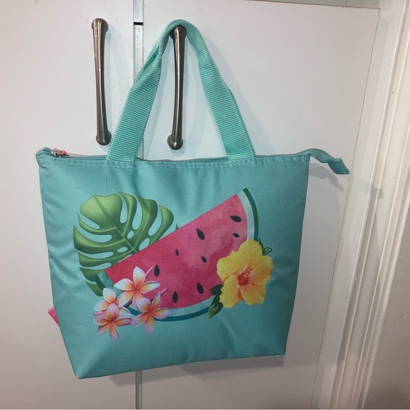 Handbags - Insulated Cooler Bag NEW - Watermelon print, teal -